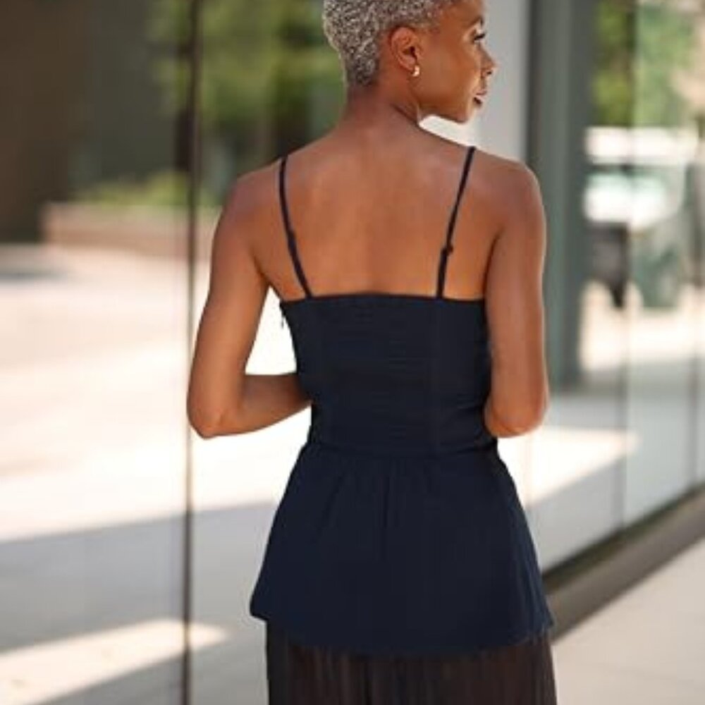1068 NWT The Drop Women's Sky Captain Organza Inset Long Corset Top M - Picture 5 of 6